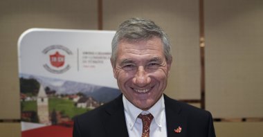 Vice Chair of Switzerland Global Enterprise Francois Gabella attends the 19th Türkiye-Switzerland Economic Forum, Nov. 3, 2025. (AA Photo)