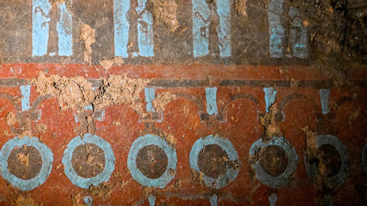 Wall paintings dating back to the Urartian period, Van, eastern Türkiye, Oct. 24, 2025. (AA Photo)