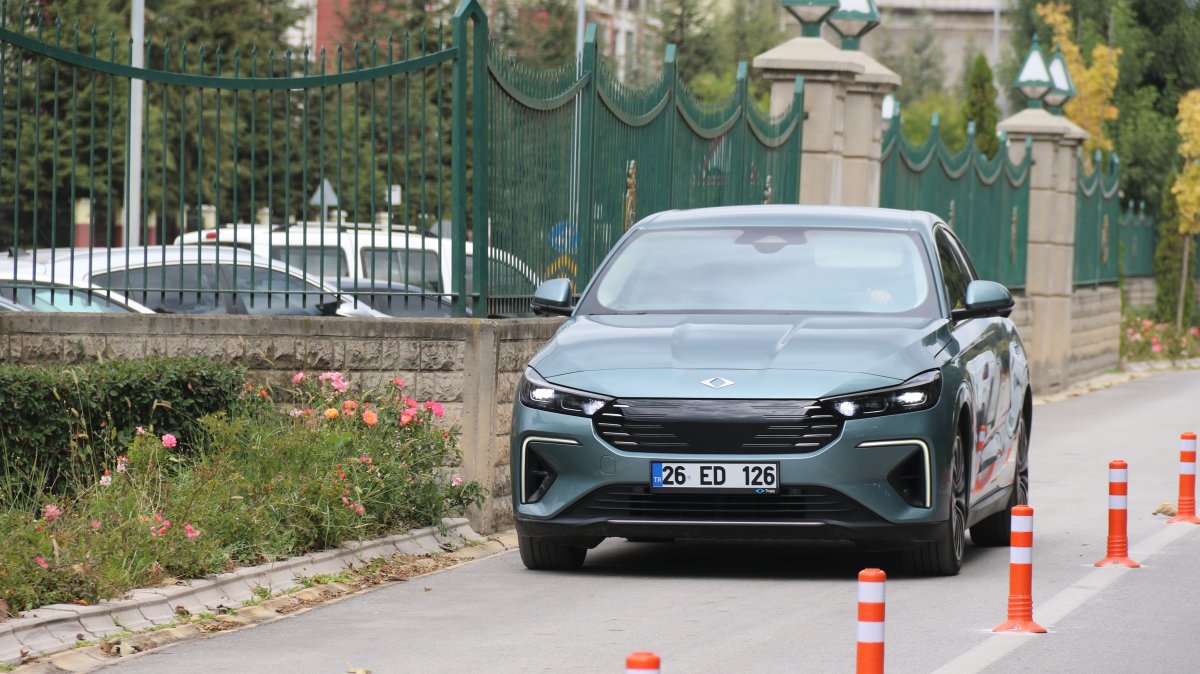 New Togg T10F model is seen on a street in Eskişehir, central Türkiye, Oct. 8, 2025. (IHA Photo)