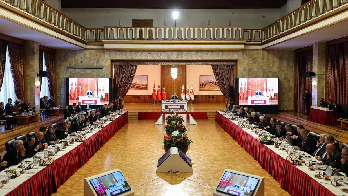 The terror-free commission gathers at Parliament, Ankara, Türkiye, Oct. 30, 2025. (DHA Photo)