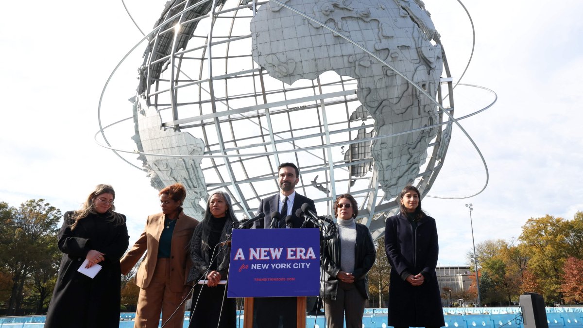 New York City mayor-elect Zohran Mamdani speaks during a news coference at Flushing Meadows-Corona Park in the Queens borough of New York City, Nov. 5, 2025. (AFP Photo)