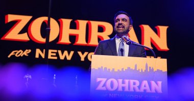 New York City Mayor-elect Zohran Mamdani speaks during an election night event in Brooklyn, New York, Nov. 4, 2025. (AFP Photo)