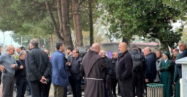 A delegation of 38 priests and nuns arrives in the Iznik district of northwestern Bursa province from the Vatican ahead of Pope Leo XIV’s visit, Nov. 5, 2025. (DHA Photo)
