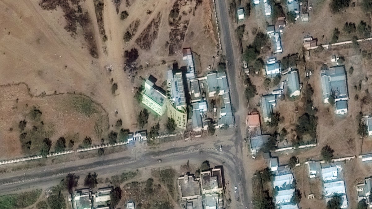 A handout satellite image made available by Vantor shows the University building, in El Fasher, Sudan, Oct. 30, 2025. (EPA via @2025 Vantor)