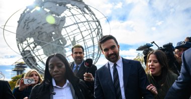 New York City Mayor-elect Zohran Mamdani attends a news conference at the Unisphere, New York, U.S., Nov. 5, 2025. (AFP Photo)