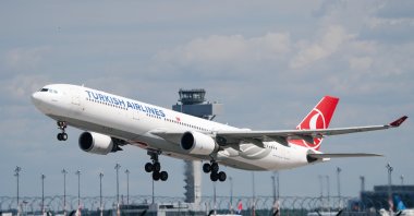 A Turkish Airlines plane takes off from the southern runway of Berlin Brandenburg Airport, Berlin, Germany, July 13, 2023. (Reuters Photo)