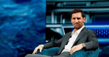 Argentine football player Lionel Messi speaks at the America Business Forum, Miami, U.S., Nov. 5, 2025. (Reuters Photo)