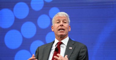 U.S. Energy Secretary Chris Wright speaks during the Partnership of Transatlantic Energy Cooperation (P-TEC) meeting, in Athens, Greece, Nov. 6, 2025. (EPA Photo)