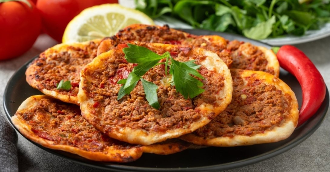 Lahmacun is a thin flatbread with spiced meat, often referred to as &quot;Turkish pizza.” (Shutterstock Photo)