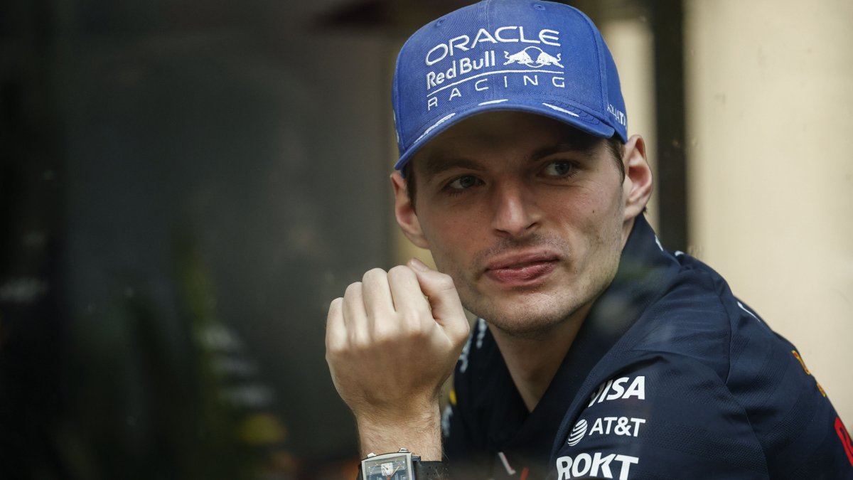 Red Bull Racing driver Max Verstappen of the Netherlands in the paddock at the Autodromo Jose Carlos Pace racetrack in Interlagos, Sao Paulo, Brazil, Nov. 6, 2025. (EPA Photo)