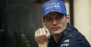 Red Bull Racing driver Max Verstappen of the Netherlands in the paddock at the Autodromo Jose Carlos Pace racetrack in Interlagos, Sao Paulo, Brazil, Nov. 6, 2025. (EPA Photo)