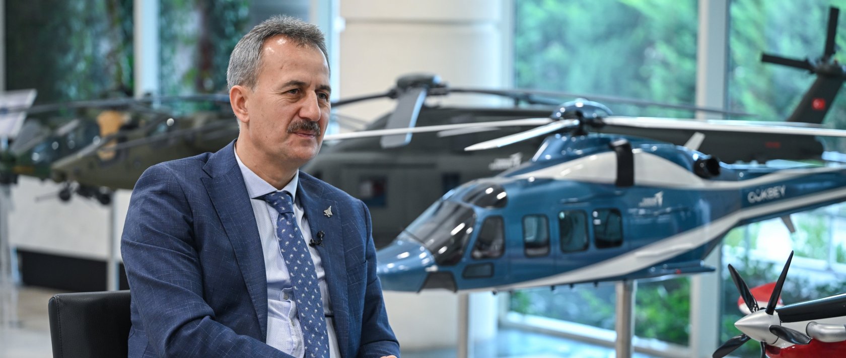 Haluk Görgün, the head of the Presidency of Defense Industries (SSB), is interviewed in Ankara, Türkiye, Nov. 7, 2025. (AA Photo)