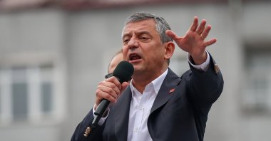 CHP Chairperson Özgür Özel speaks at a rally, Altınordu, Ordu, Türkiye, Nov. 8, 2025. (AA Photo)
