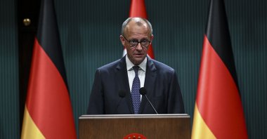 German Chancellor Friedrich Merz speaks at a news conference with President Recep Tayip Erdoğan, Ankara, Türkiye, Oct. 30, 2025. (AA Photo)