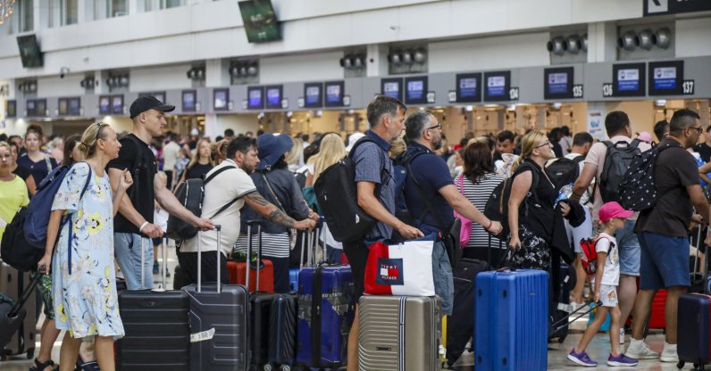 Passengers wait at Antalya Airport, Antalya, southern Türkiye, in this undated photo. (DHA File Photo)