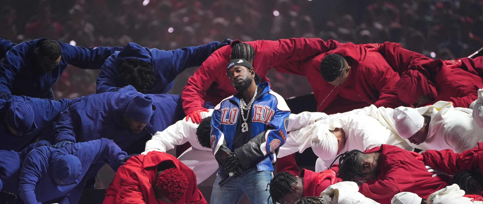 U.S. rapper Kendrick Lamar performs during a Super Bowl show, New Orleans, Louisiana, U.S., Feb. 9, 2025. (AFP Photo)