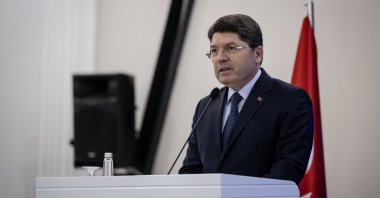 Justice Minister Yılmaz Tunç is seen during the signing of a protocol with the Social Security Ministry, Ankara, Türkiye, May 13, 2025 (AA Photo)