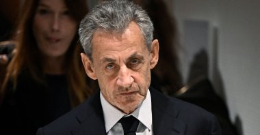 Former French President Nicolas Sarkozy leaves the Tribunal de Paris courthouse in Paris, France, Sept. 25, 2025. (AFP Photo)