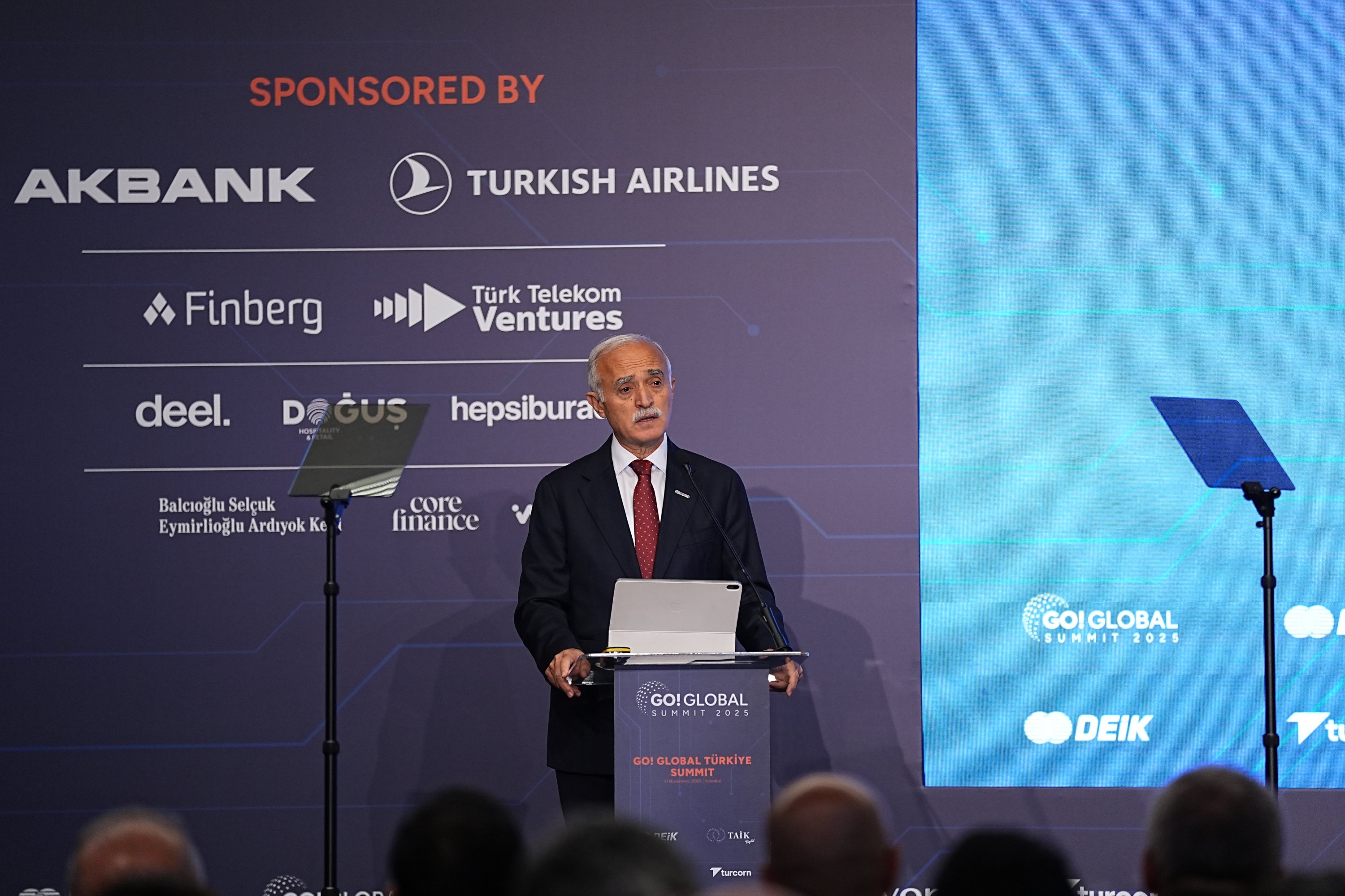 Foreign Economic Relations Board (DEIK) President Nail Olpak speaks during the 