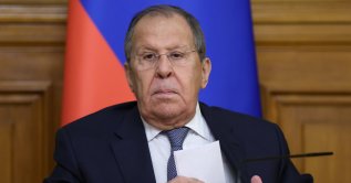Russian Foreign Minister Sergei Lavrov attends a press conference following talks with his Kazakh counterpart Yermek Kosherbayev in Moscow, Russia, Oct. 22, 2025. (EPA Photo)