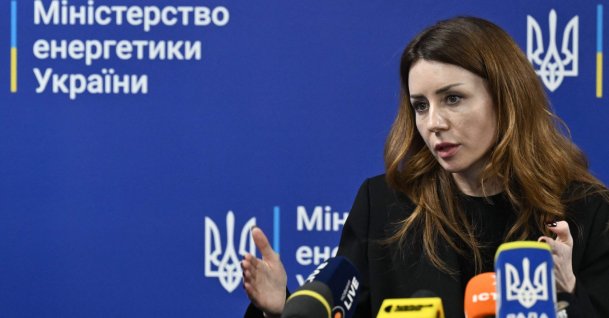 Ukraine&#039;s Minister of Energy Svitlana Grynchuk speaks during a press conference at the Ministry of Energy in Kyiv, Ukraine, Nov. 10, 2025. (AFP Photo)
