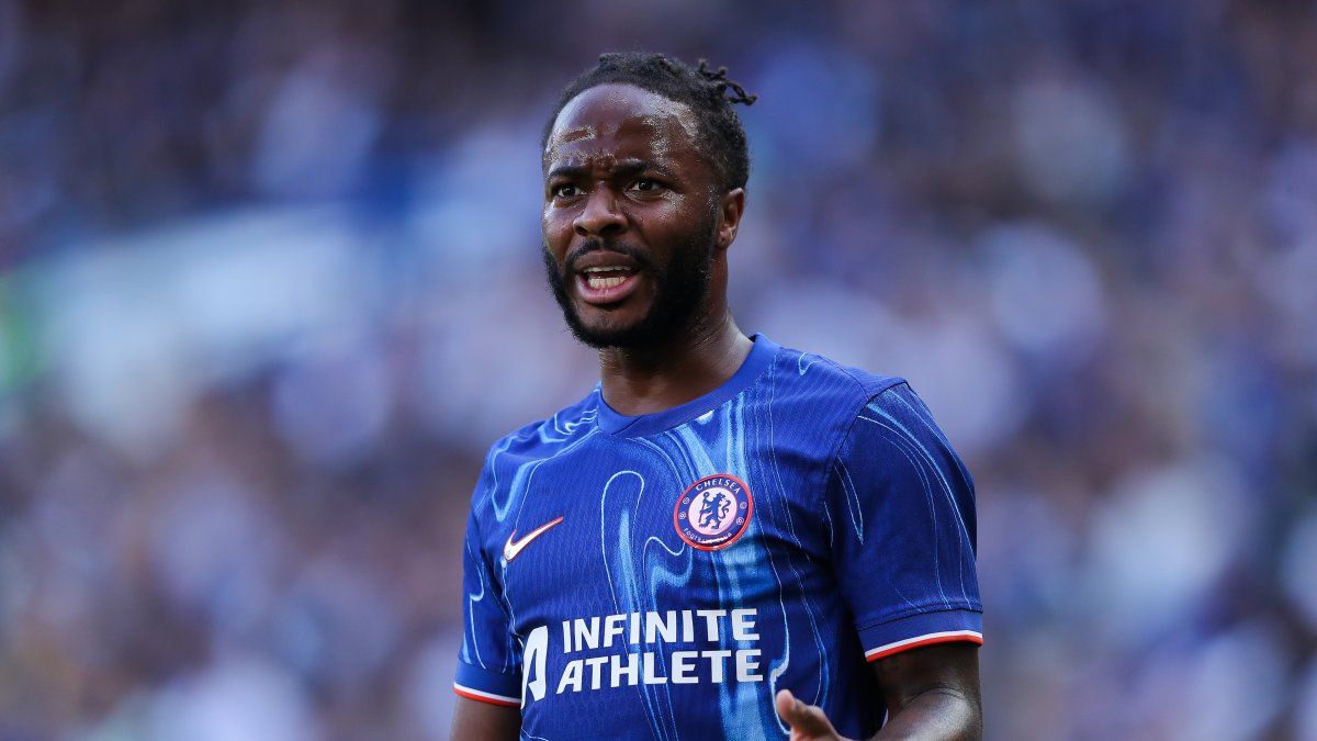 Chelsea's Raheem Sterling during the pre-season friendly against Internazionale at Stamford Bridge, London, U.K., Aug. 11, 2024. (Getty Images Photo)