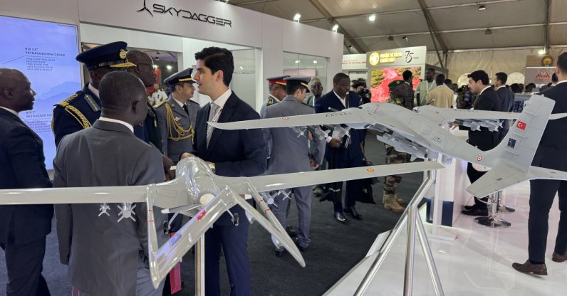 Turkish-made drones showcased at The Bamako Expo Fair (BAMEX&#039;25), Bamako, Mali, Nov. 11, 2025. (AA Photo)