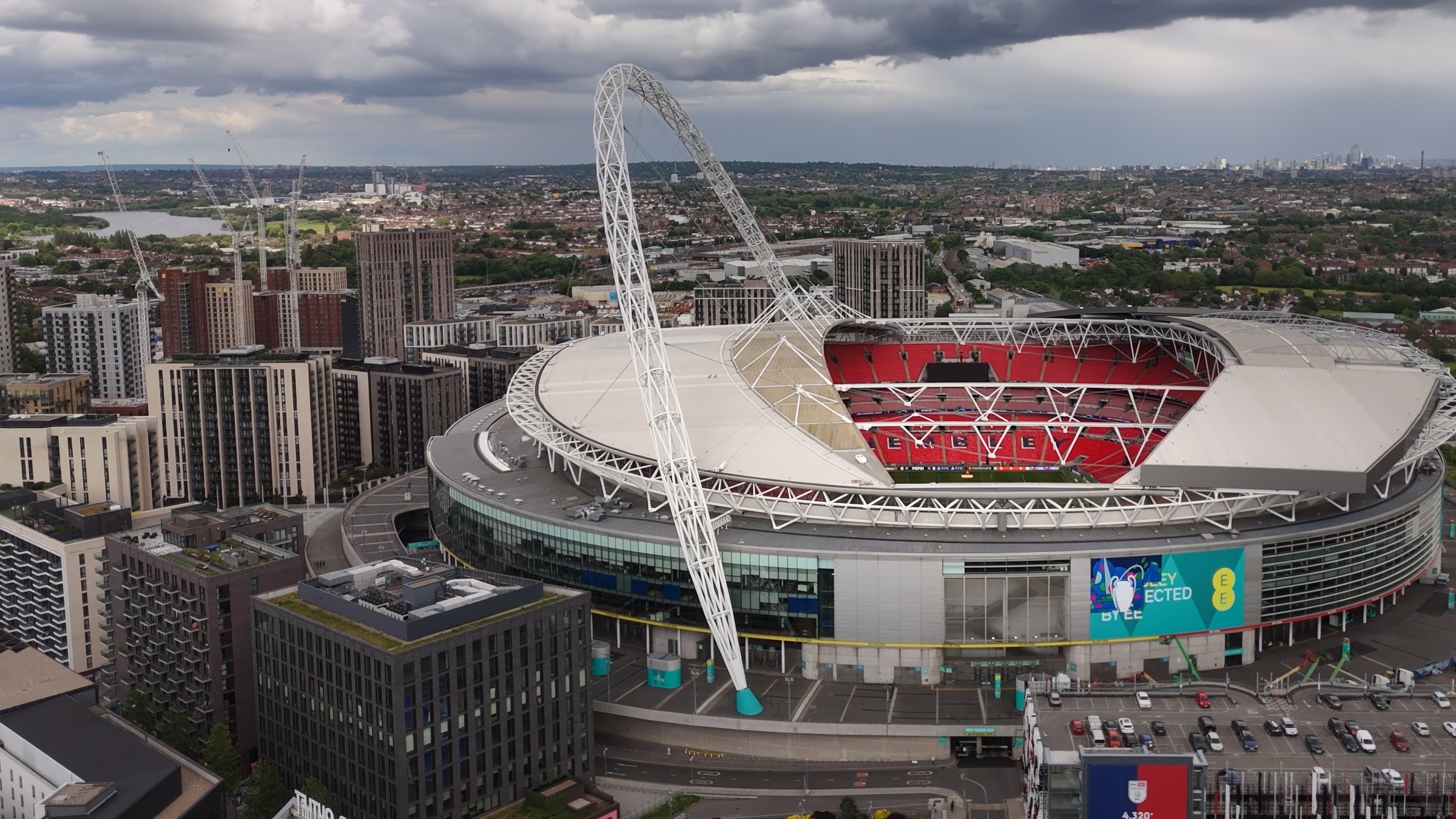 The aerial view of Wembley Stadium, London, U.K., May 27, 2024. (Shutterstock Photo)