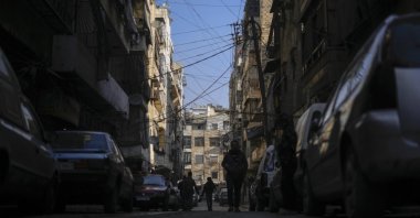 Power cables hang in the streets of Aleppo city, Syria, Jan. 30, 2025. (AP Photo)