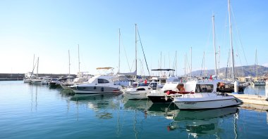 Yachts are seen at a harbor, Alanya, southern Türkiye, Nov. 8, 2025. (AA Photo)