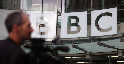 The BBC Broadcasting House in London, Britain, Nov. 12, 2025. (EPA Photo)