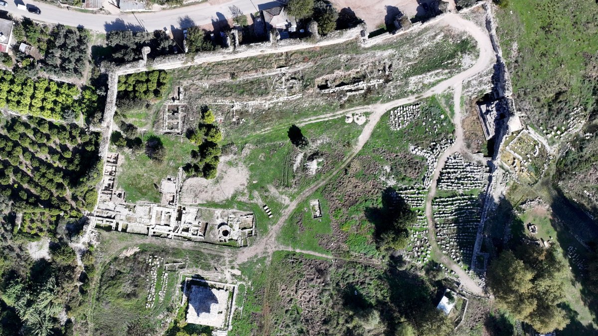 An aerial view of the ancient city of Limyra, Antalya, southern Türkiye, Nov. 11, 2025. (AA Photo)