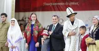 Kyrgyzstan-Türkiye Manas University hosts the 81st anniversary commemoration of the 1944 Ahıska Turks’ deportation, Bishkek, Kyrgyzstan, Nov. 14, 2025. (AA Photo) 