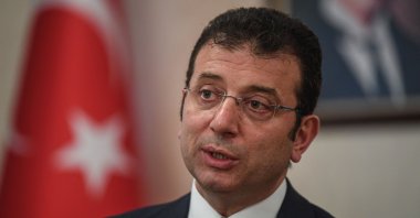 Then-Istanbul Mayor Ekrem Imamoğlu speaks during an interview with AFP amid the spread of the COVID-19 epidemic, Istanbul, Türkiye, April 2, 2020. (AFP Photo)