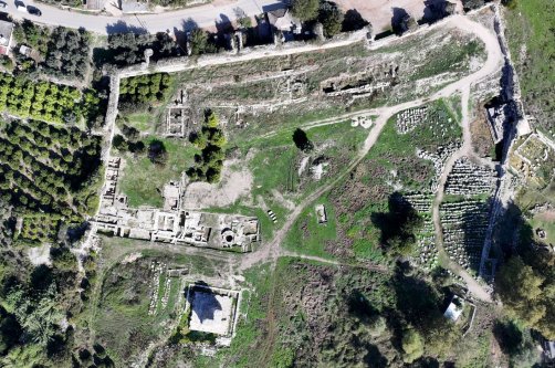 An aerial view of the ancient city of Limyra, Antalya, southern Türkiye, Nov. 11, 2025. (AA Photo)