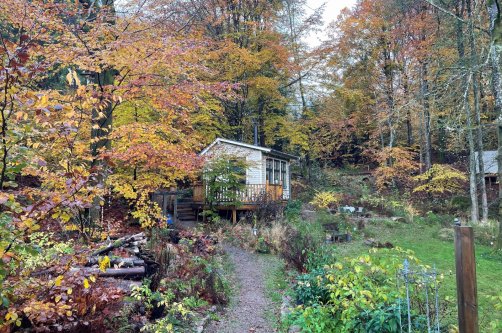 This picture shows the so-called &quot;silent cabin,&quot; Hoor, Sweden, Oct. 28, 2025. (AFP Photo)
