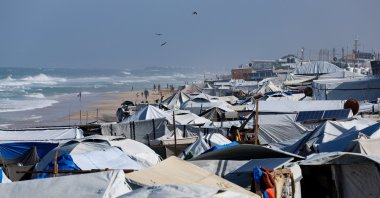 A view of tents used by displaced Palestinians, Khan Younis, southern Gaza Strip, Palestine, Nov. 15, 2025. (Reuters photo)