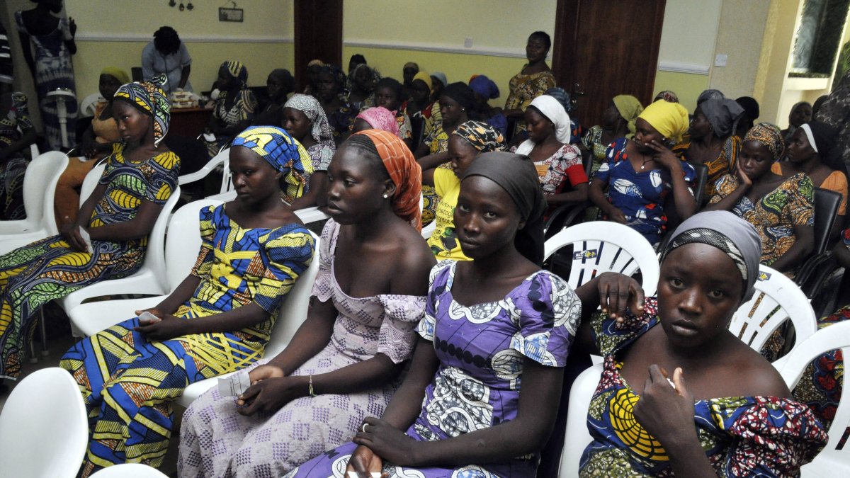 Chibok schoolgirls freed from Boko Haram captivity are seen in Abuja, Nigeria, May 7, 2017. (AP Photo)