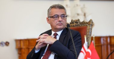 Turkish Republic of Northern Cyprus (TRNC) President Tufan Erhürman is seen during his visit to Türkiye, Ankara, Türkiye, Nov. 13, 2025. (IHA Photo)