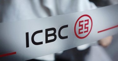 The logo of Industrial and Commercial Bank of China (ICBC) is pictured at the entrance to its branch in Beijing, China, April 1, 2019. (Reuters File Photo)