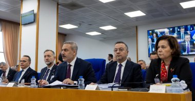 Foreign Minister Hakan Fidan speaks at the meeting of Parliament&#039;s budget committee, Ankara, Türkiye, Nov. 18, 2025. (AA Photo)