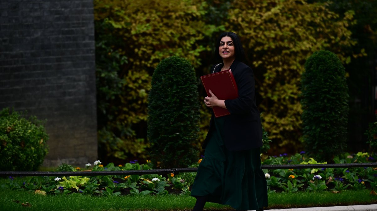 British Home Secretary Shabana Mahmood walks outside Downing Street, London, U.K., Nov. 4, 2025. (AA Photo)