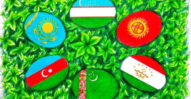 "Whether within the framework of the OTS or the Central Asia-Azerbaijan format, the strengthening of cooperation among Turkic nations represents the emergence of a new power bloc on the international stage." (Illustration by Erhan Yalvaç)