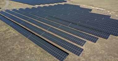 Solar panels are seen in Ağrı province, eastern Türkiye, Nov. 3, 2025. (AA Photo)
