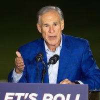 Gov. Greg Abbott announces his re-election campaign for Texas governor in Houston, Sunday, Nov. 9, 2025. (AP Photo)