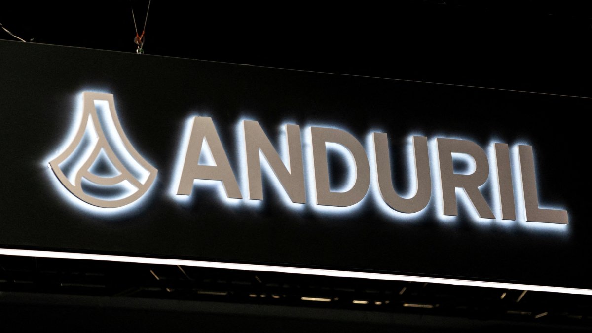 Signage for Anduril is seen during the Association of the United States Army annual meeting and exposition at the Walter E. Washington Convention Center, Washington, U.S., Oct. 14, 2024. (Reuters Photo)
