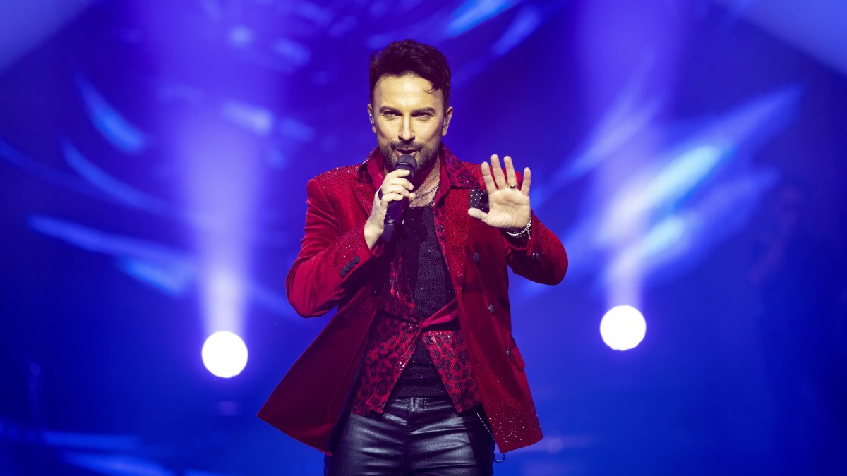 Turkish singer Tarkan performs at Uber Arena in Berlin, Germany, May 28, 2025. (Getty Images Photo)