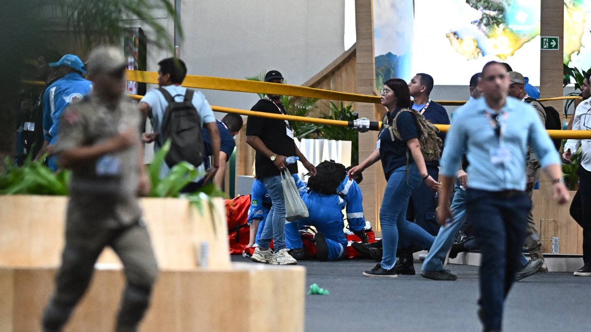 Fire forces evacuation at UN climate talks venue