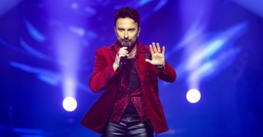 Turkish singer Tarkan performs at Uber Arena in Berlin, Germany, May 28, 2025. (Getty Images Photo)