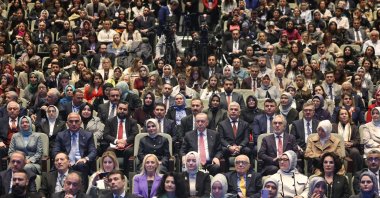 President Recep Tayyip Erdoğan attends the Family and Culture-Arts Symposium, Ankara, Türkiye, Nov. 20, 2025. (AA Photo)